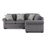 Jayden 2-Piece Sectional with Left-Facing Loveseat - Dark Grey