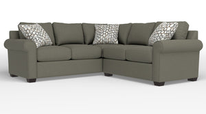 Jayden 2-Piece Sectional with Right-Facing Loveseat - Flax Brown