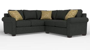 Jayden 2-Piece Sectional with Right-Facing Loveseat - Bondi Dark Grey