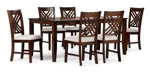 Kai 7-Piece Extendable Dining Set - Brown