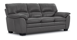 Kendrick Leather Sofa - Grey