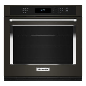 KitchenAid PrintShield™ Finish Black Stainless Steel 27" Wall Oven (4.3 Cu.ft.) - KOES527PBS