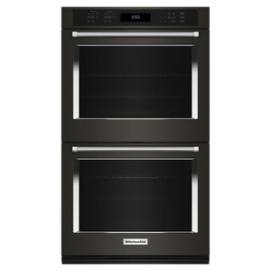 KitchenAid PrintShield™ Finish Black Stainless Steel 27" Double Wall Oven (8.6 Cu.Ft.) - KOED527PBS