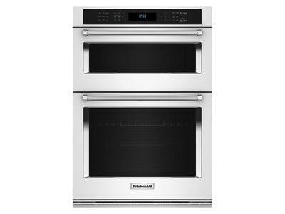 KitchenAid White 30” Wall Oven and Microwave Combination (5.0 Cu. Ft. / 1.4 Cu. Ft.) - KOEC530PWH