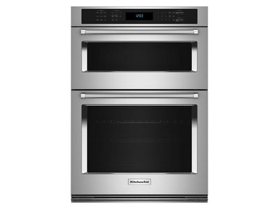 KitchenAid PrintShield Stainless 30" Wall Oven and Microwave Combination (5.0 Cu. Ft. / 1.4 Cu. Ft.) - KOEC530PPS