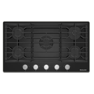 KitchenAid Black 30" Gas Cooktop - KCGG530PBL