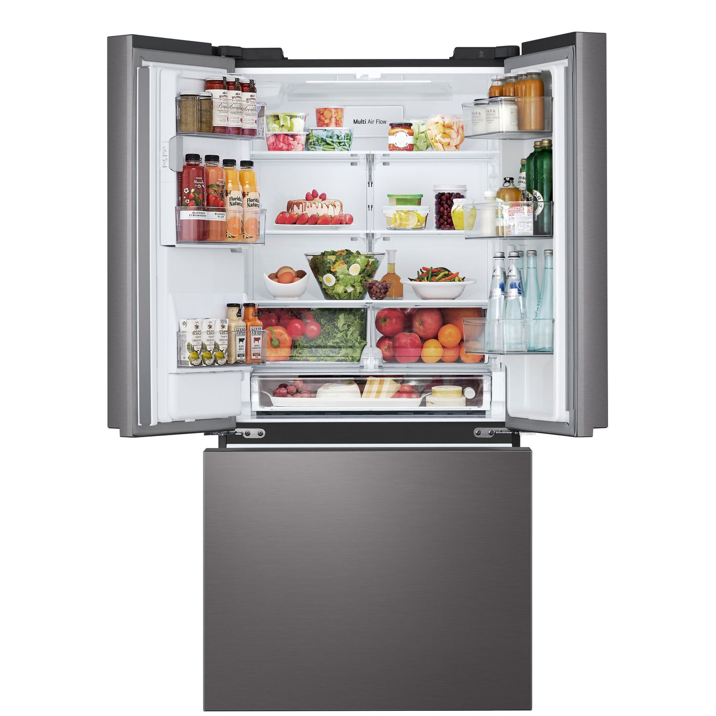 LG Smudge Resistant Black Stainless Steel French Door Refrigerator with ThinQ® Technology (24.5 Cu. Ft) - LF25S6330D