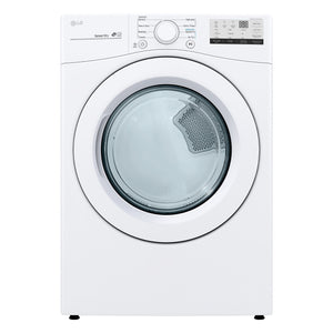 LG White Front Load Dryer with Ultra Large Capacity (7.4 Cu.Ft) - DLE3400W