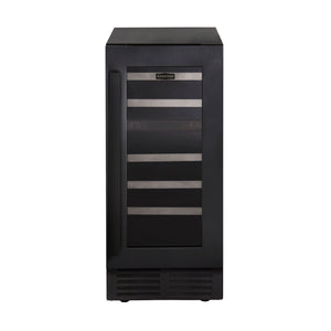 Marathon Black Steel Dual Zone Wine Cooler - MWC28-DBLS