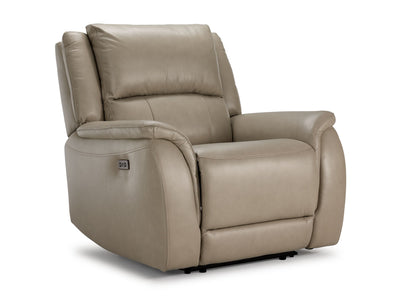 Maxton Leather Power Recliner - Taupe