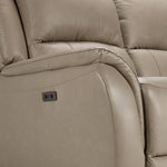 Maxton Leather Power Recliner - Taupe