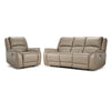 Maxton Leather Power Reclining Sofa and Chair Set - Taupe