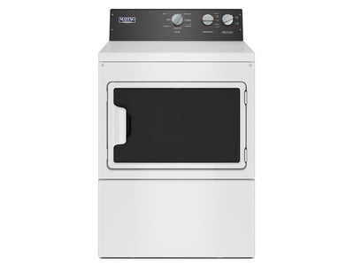 Maytag White Electric Commercial-Grade Residential Dryer (7.40 Cu Ft) - YMEDP586GW