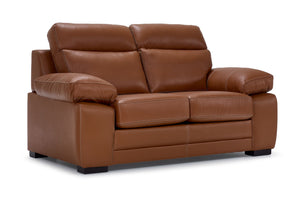 Morrison II Leather Loveseat - Cognac