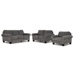 Noche Sofa, Loveseat and Chair Set- Grey