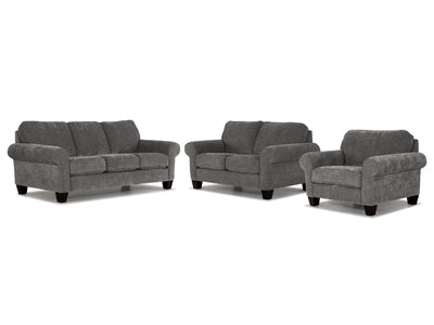 Noche Sofa, Loveseat and Chair Set- Grey