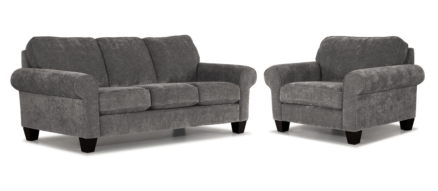 Noche Sofa and Chair Set - Grey