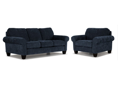 Noche Sofa and Chair Set - Navy