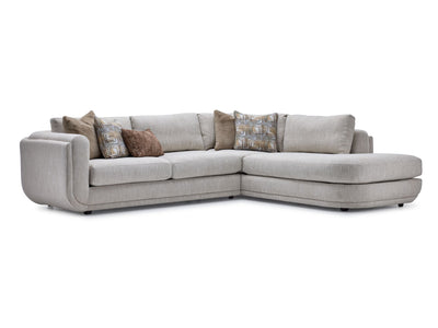 Perspective 2-Piece Sectional with Right-Facing Chaise - Beige