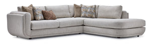 Fresh Perspective - Perspective 2-Piece Sectional with Right-Facing Chaise - Beige