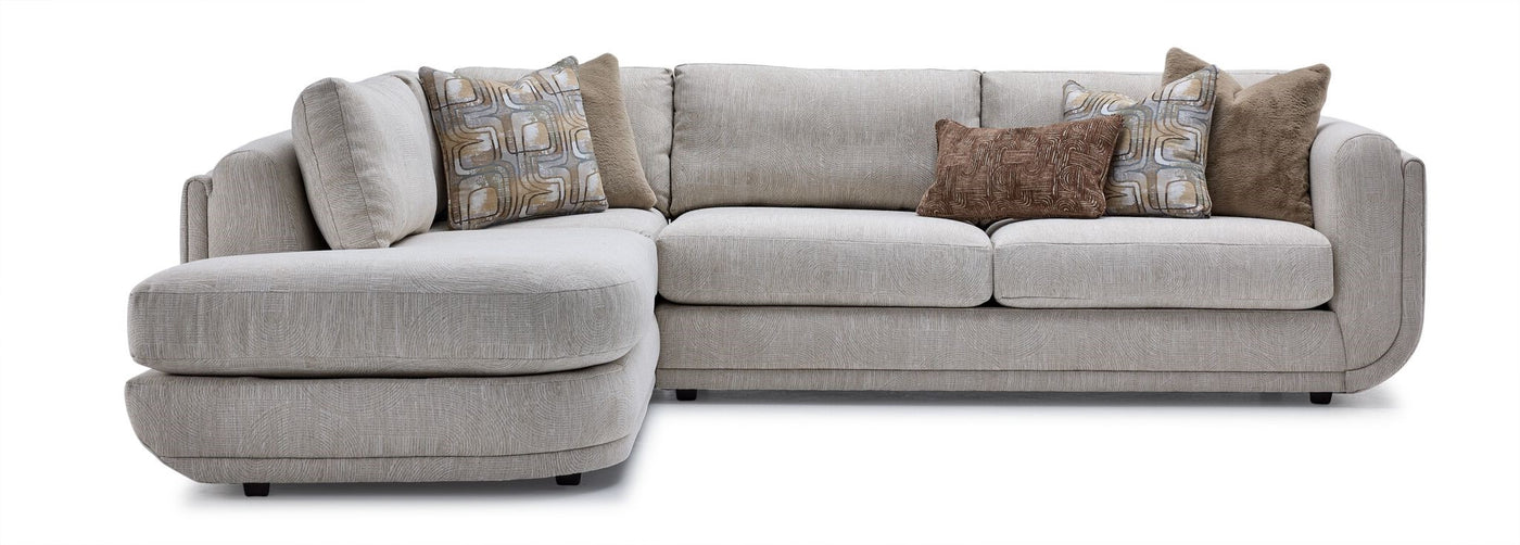 Perspective 2-Piece Sectional with Left-Facing Chaise - Beige