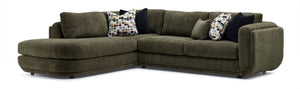 Fresh Perspective - Perspective 2-Piece Sectional with Left-Facing Chaise - Olive