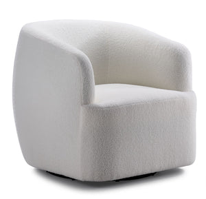 Riley Swivel Accent Chair - White