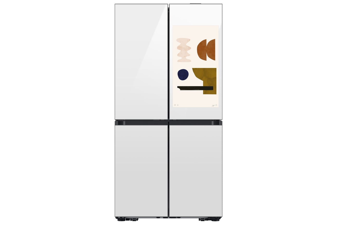 Samsung BESPOKE White Glass 4-Door Flex Refrigerator with Beverage Centre (22.8 cu.ft.) -RF23DB960012AA