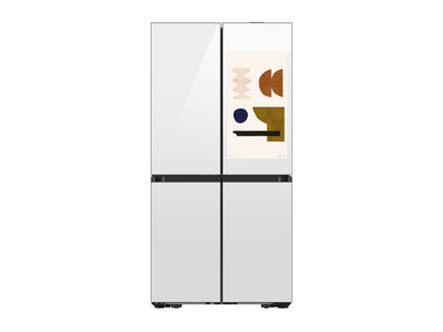 Samsung BESPOKE White Glass 36" 4-Door Flex with AI Family Hub+ (22.5cu.ft.) - RF23DB990012AC