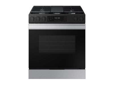 Samsung BESPOKE Stainless Steel Gas Convection Slide In Range with Air Fry (6.0cu.ft.) - NSG6DF8300SRAA