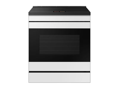 Samsung White Glass True Convection Induction Slide in With AI Hub & Smart Oven Camera (6.3cu.ft.) - NSI6DG990012AC