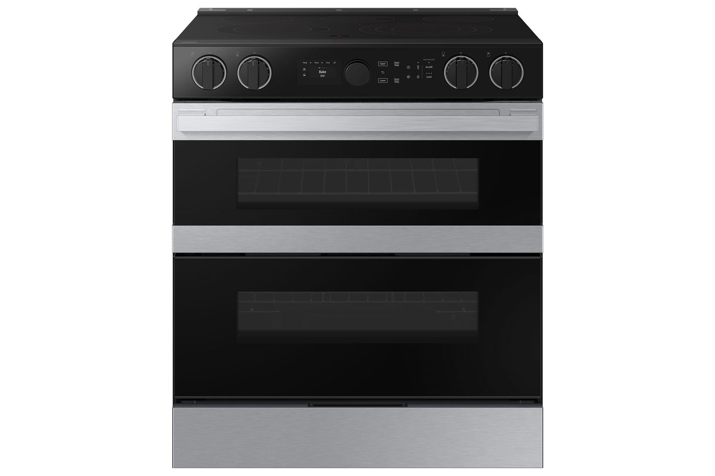 Samsung Stainless Steel Dual Door Slide-In Electric Range with Illuminated Knobs ( 6.3 Cu.Ft.) - NSE6DG8550SRAC