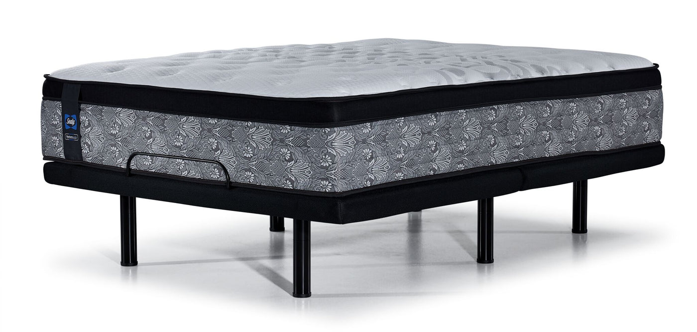 Sealy Posturepedic® Correct Comfort III Firm Eurotop Queen Mattress and L2 Motion Pro Adjustable Base