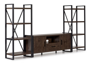 Sean 3-Piece Entertainment Wall Unit- Grey Stone