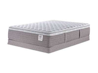 Serta Fresh Perspective Medium Queen Mattress and Low Profile Boxspring Set