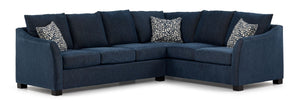 Tami 2-Piece Sectional with Left-Facing Sofa - Dark Blue