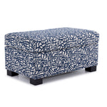 Tami Rectangular Accent Ottoman - Dark Blue