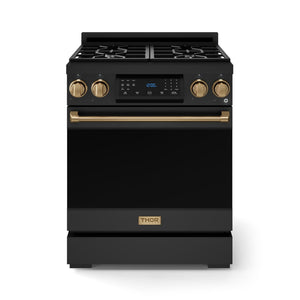 Thor Kitchen Black Stainless Steel Freestanding Professional Gas Range|Gordon Ramsay Series (4.55 cu.ft.) - RSG30B-BRZ