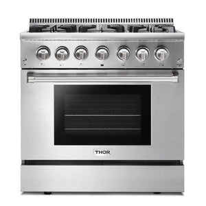 Thor Kitchen Stainless Steel Freestanding Dual Fuel Range (5.2 cu.ft.) - HRD3606U