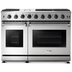 Thor Kitchen Stainless Steel Freestanding Gas Dual Oven Range (6.8 Cu. Ft.) - LRG4807U