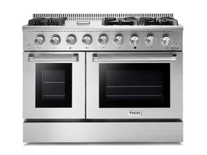 Thor Kitchen Stainless Steel Freestanding Gas Dual Oven Range (6.7 Cu.Ft.) - HRG4808U