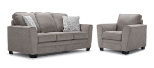 Tilley Sofa and Chair Set - Taupe