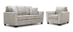 Tilley Sofa and Chair Set - Cream