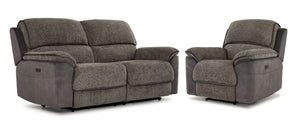 Vandelay Reclining Sofa and Chair Set - Grey