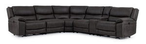 Weston 6-Piece Power Reclining Sectional with Console - Granite