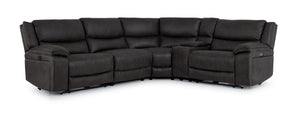 Weston 5-Piece Power Reclining Sectional with Console - Granite