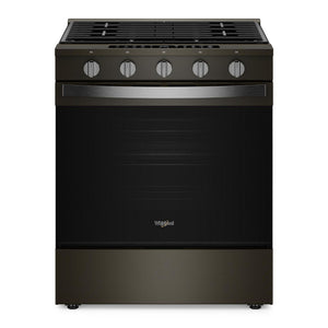 Whirlpool Black-on-Stainless Slide-In Gas Range (5 Cu.Ft.)- WSGS7530RV