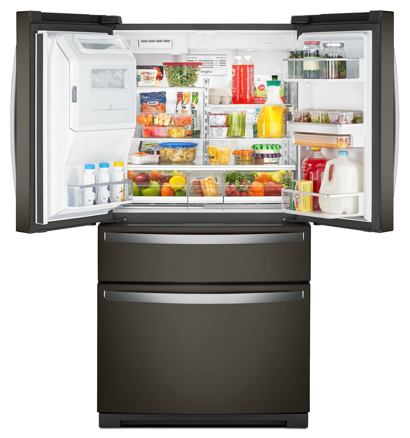 Whirlpool Black Stainless French Door Refrigerator (26.2 Cu.Ft.) - WRMF7736PV