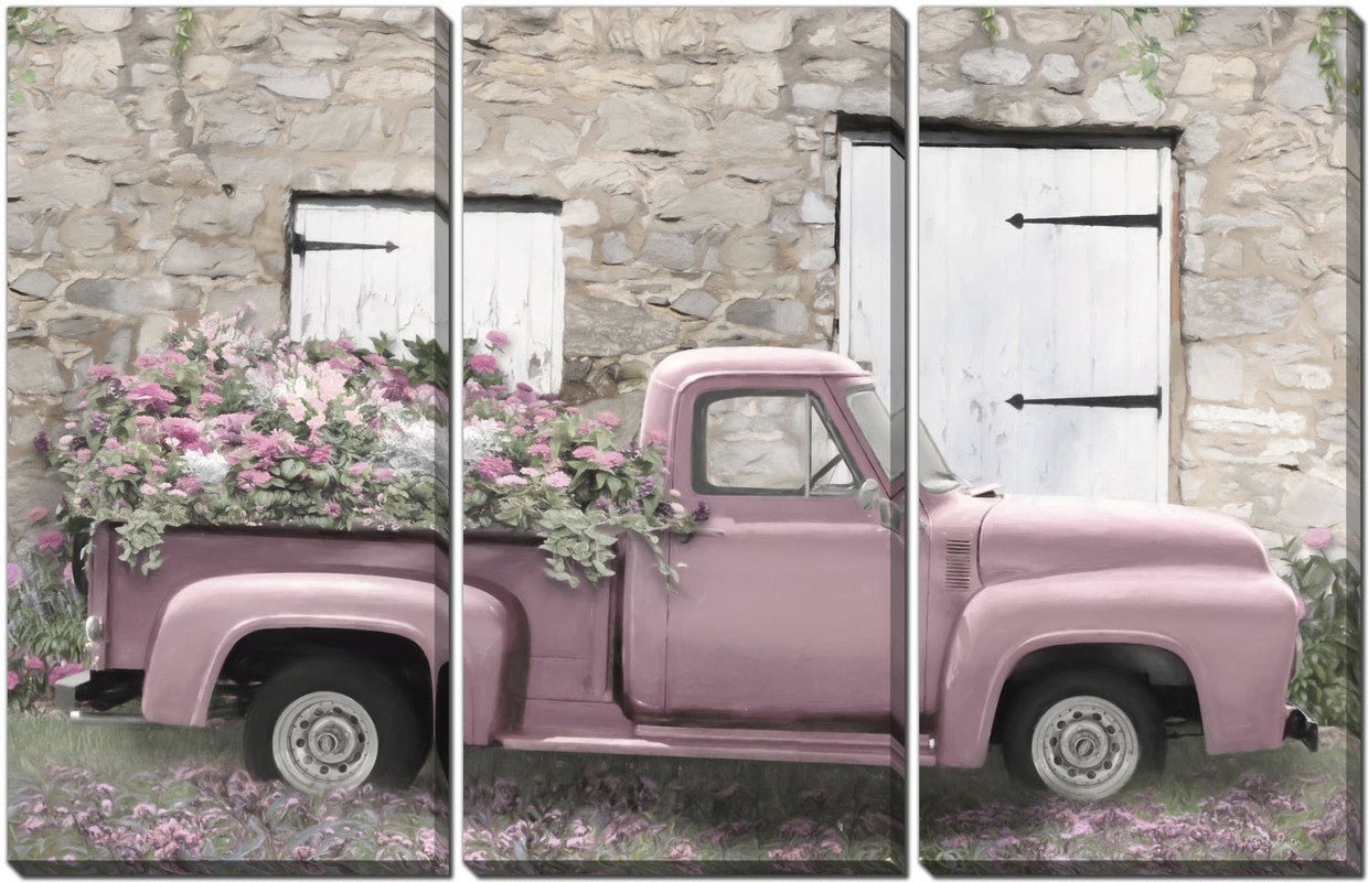 Flower Delivery Wall Art - Pink - 45 X 30 - Set of 3