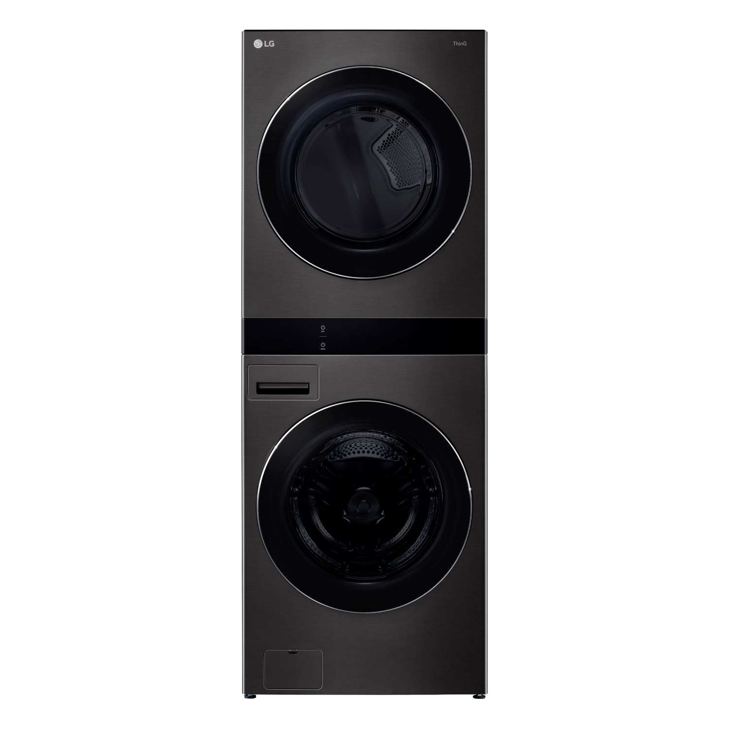 LG Black Single Unit Wash Tower™ with Center Control® Front Load 